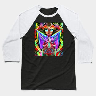 Transdimensional Elf (11) - Trippy Psychedelic Art Baseball T-Shirt